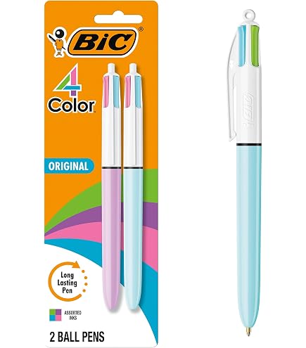 Amazon | BIC 4色ボールペン 4色 楽しいパステルカラー 1本パック